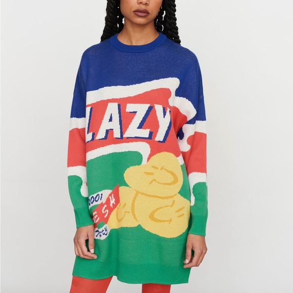 Lazy Oaf Sweaters - Lazy Oaf Knitted Longline Jumper